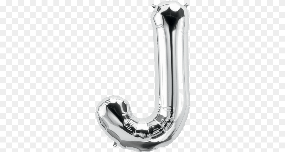 Silver Letter J 34 Silver Balloon Letter J, Smoke Pipe Png Image