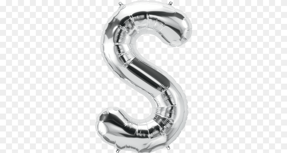 Silver Letter S 34 Rose Gold Letter S Balloon, Aluminium, Text, Symbol, Smoke Pipe Free Transparent Png