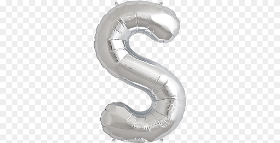 Silver Letter S Foil Balloon Balloon Letters Silver S, Aluminium, Text, Symbol, Number Free Transparent Png