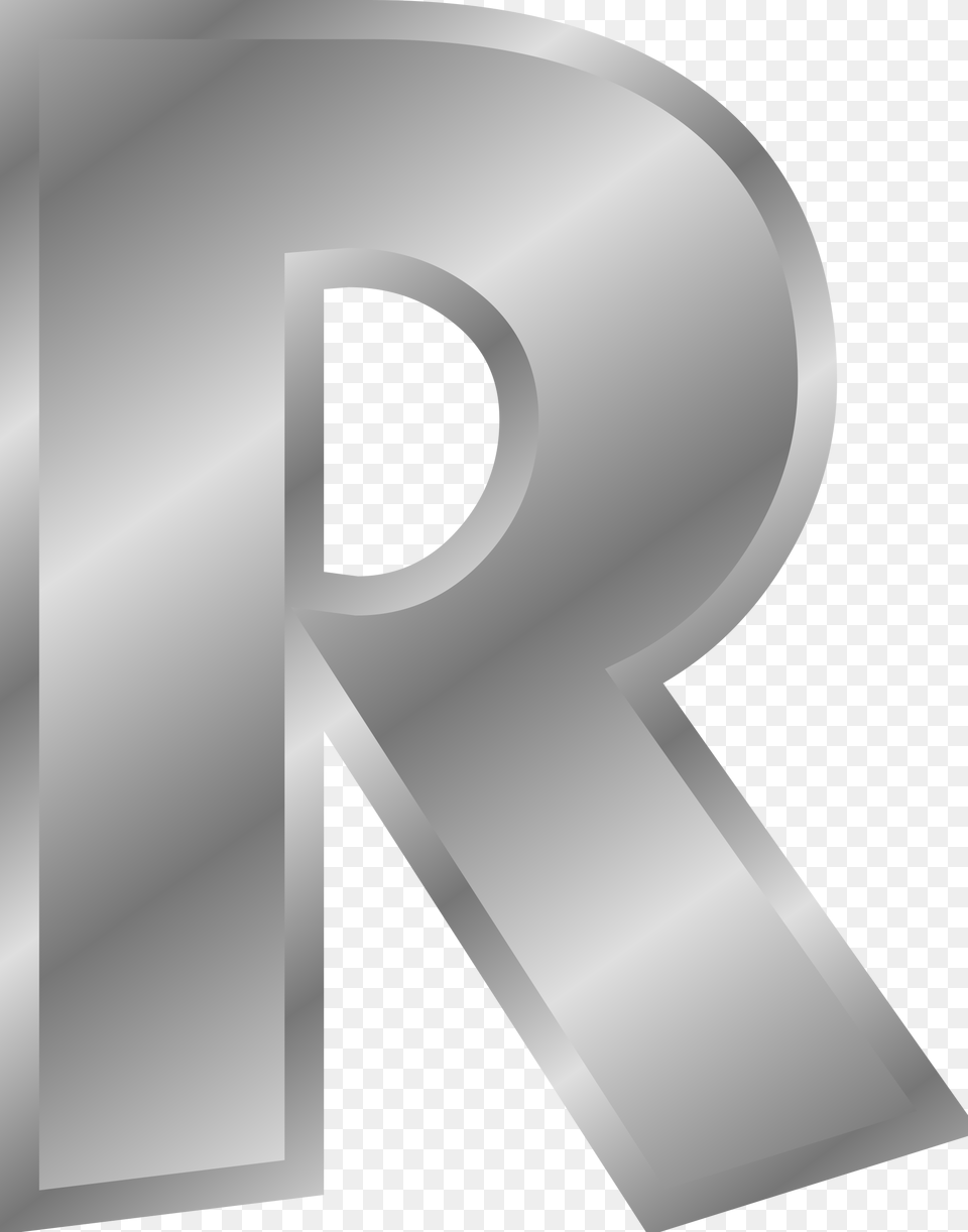 Silver Letters Letter R In Gold, Text, Number, Symbol, Mailbox Png Image