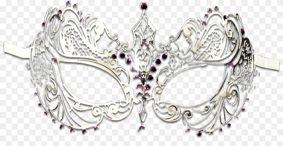 Silver Masquerade Mask, Accessories, Jewelry, Chandelier, Lamp Png Image