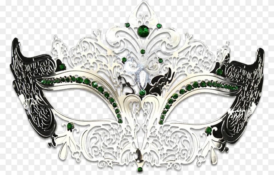 Silver Masquerade Mask Hagora Women39s Elegant Laser Cut Metal With Stones, Accessories, Jewelry Png Image