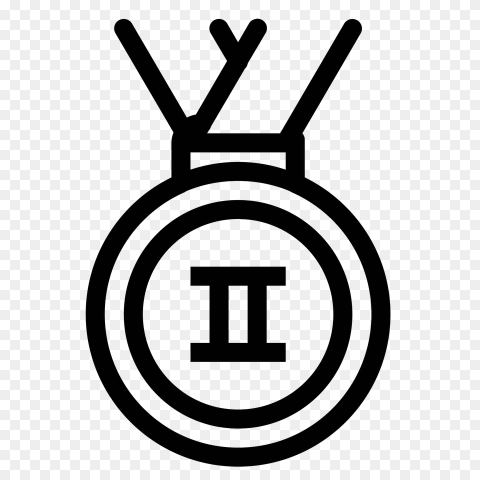 Silver Medal Icon, Gray Png Image