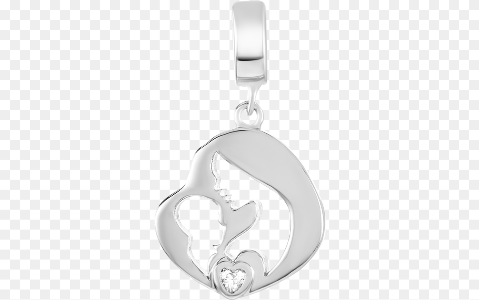 Silver Mother And Child Charm For Use With Dbw Interchangeable Locket, Accessories, Pendant, Earring, Jewelry Free Png