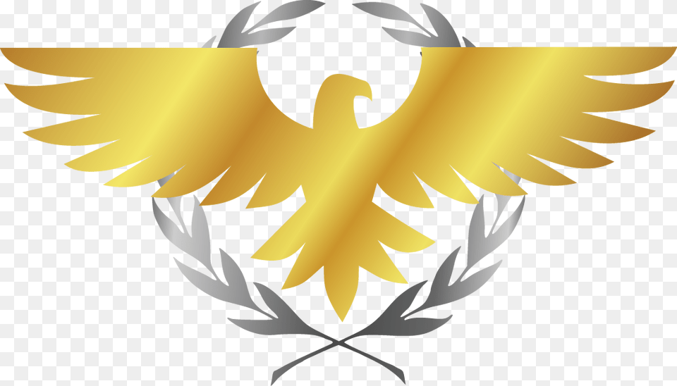 Silver N Gold Golden Eagle Logo, Leaf, Plant, Emblem, Symbol Png Image