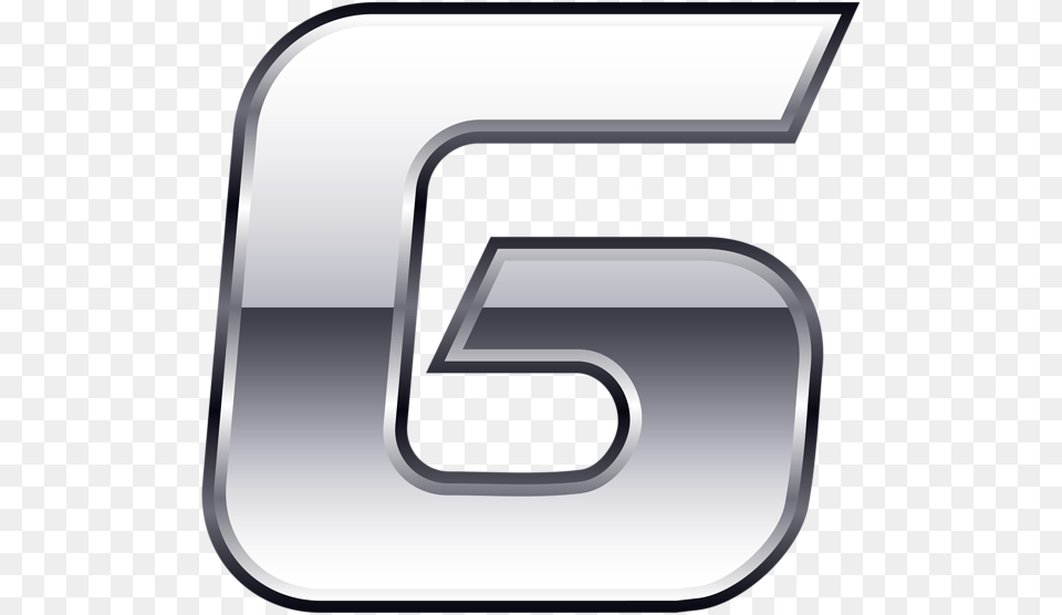 Silver Number Six Transparent Clip, Symbol, Text Free Png Download