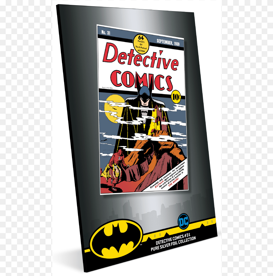 Silver Numis Dc Comics Detective Detective Comics, Publication, Adult, Person, Man Free Png Download