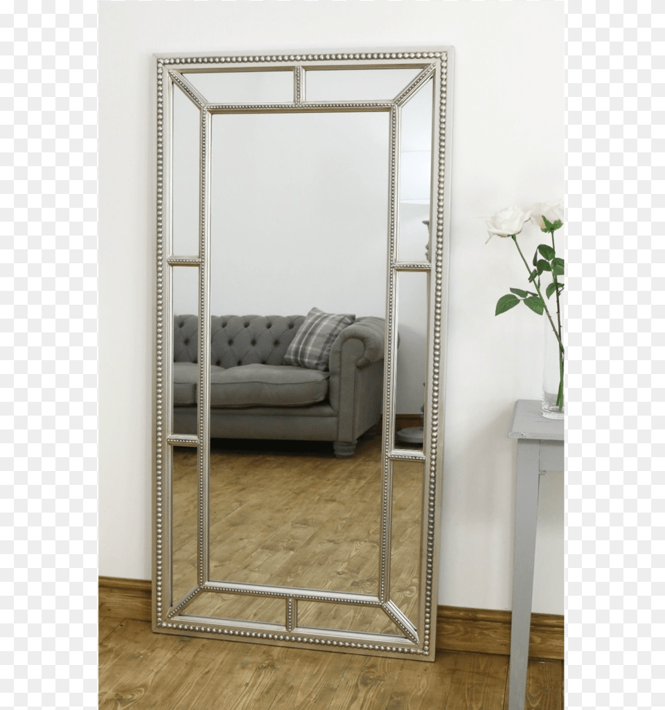 Silver Ornate Full Length Mirror 62 X 31 Hampton William Bed Frame, Couch, Furniture, Flower, Plant Free Png