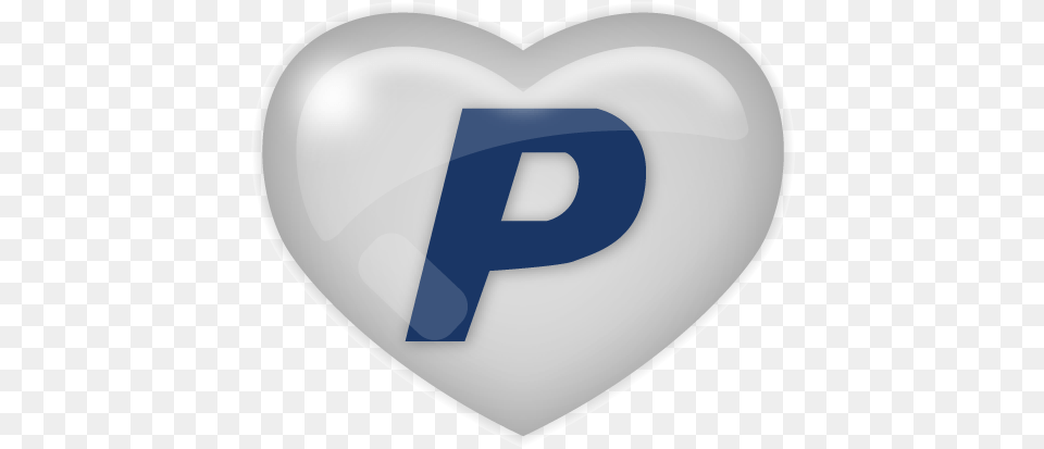Silver Paypal Logo Logodix Emblem, Heart, Text, Disk Png Image