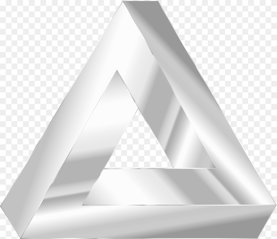 Silver Penrose Triangle Gold Triangle Free Png