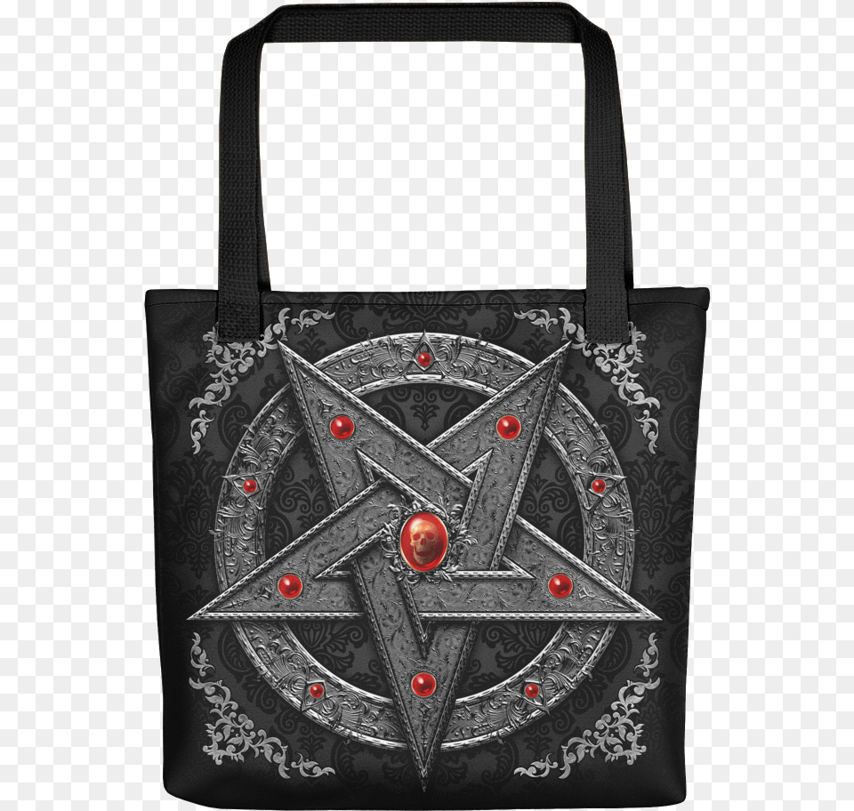 Silver Pentagram Tote Bag Gothic Satanic Bag Tote Bag, Accessories, Handbag, Purse, Tote Bag Free Png