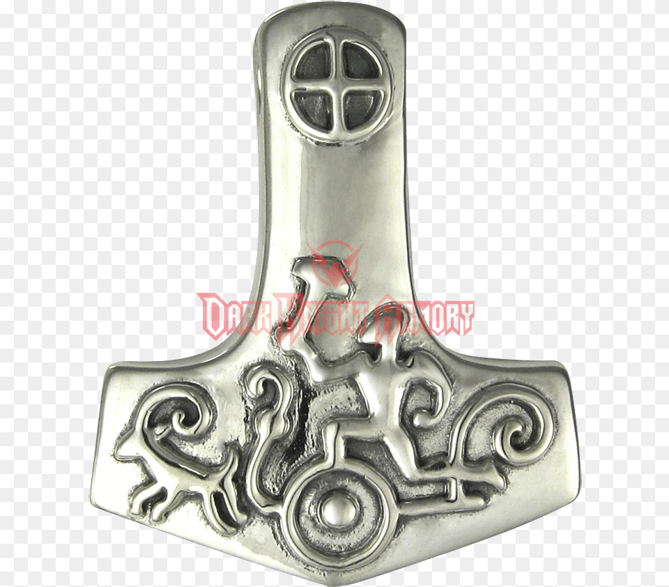 Silver Petroglyph Thors Hammer Pendant Mjlnir, Accessories, Buckle Png Image