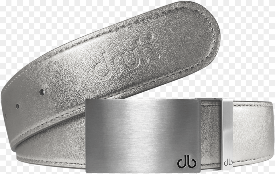 Silver Plain Textured Leather Belt With Buckle Belt, Accessories, Strap Png