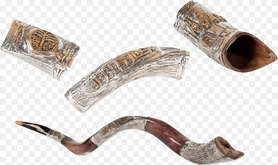 Silver Plated Shofar Axe, Blade, Dagger, Knife, Weapon Png