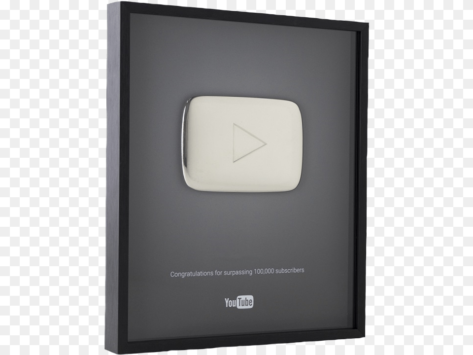 Silver Play Button Youtube Icon, Computer Hardware, Electronics, Hardware, Monitor Png Image