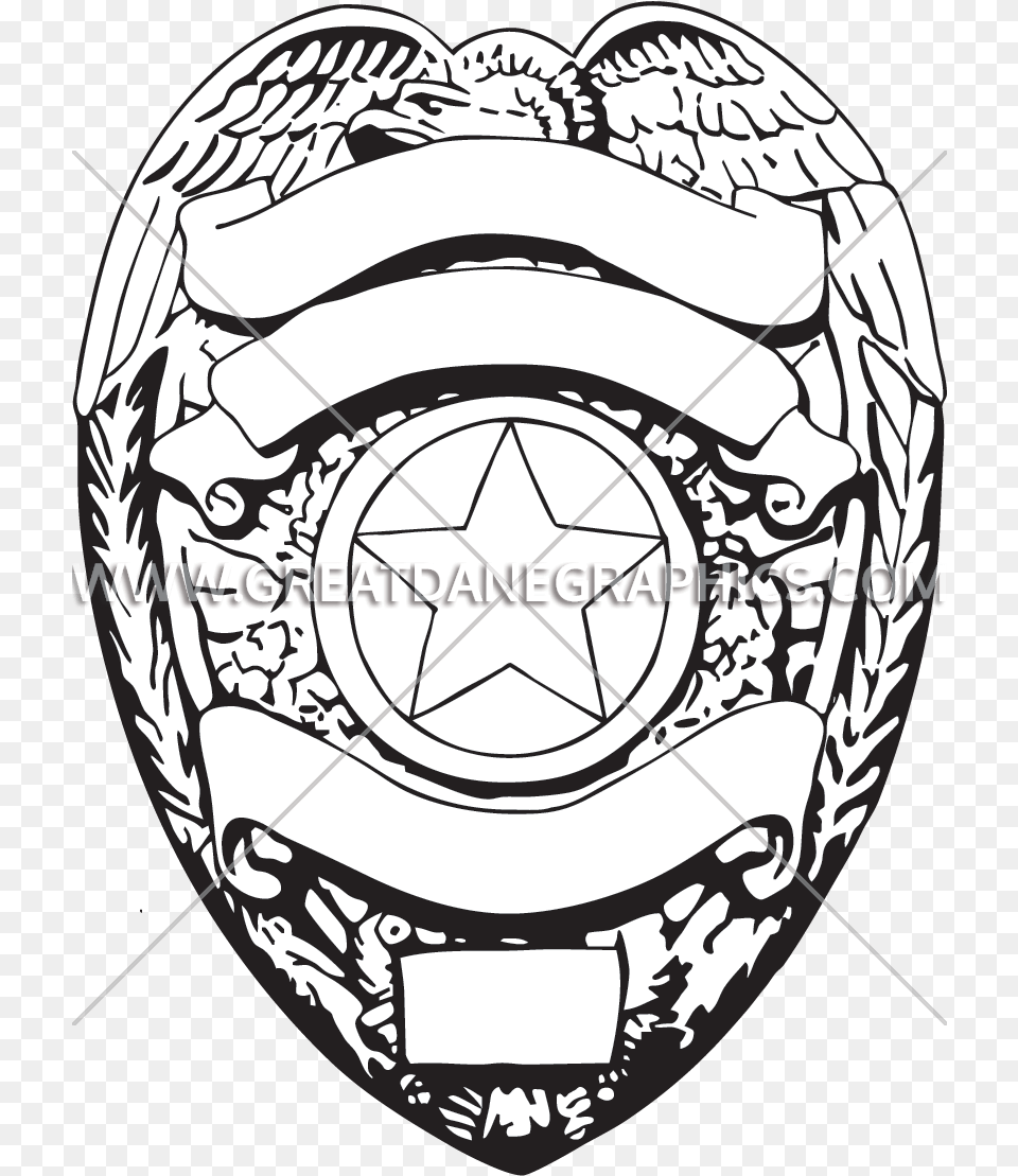 Silver Police Badge Production Ready Artwork For T Shirt Printing, Armor, Symbol, Logo, Emblem Free Transparent Png
