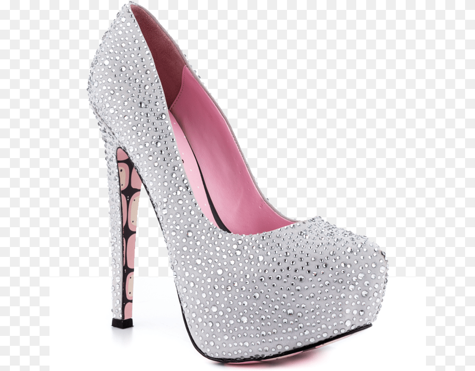 Silver Rhinestone Stiletto Heels Basic Pump, Clothing, Footwear, High Heel, Shoe Free Png Download