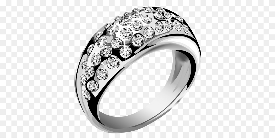 Silver Ring With Diamond, Accessories, Gemstone, Jewelry, Platinum Png