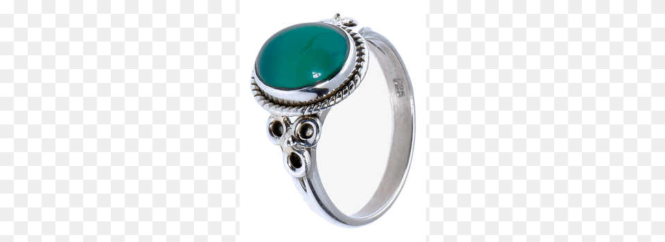 Silver Rings Onyx Green Rope Border Flower Three Circles Silberringe Onyx Grn Seilrand Blume Drei Kreise Oval, Accessories, Gemstone, Jewelry, Turquoise Free Png