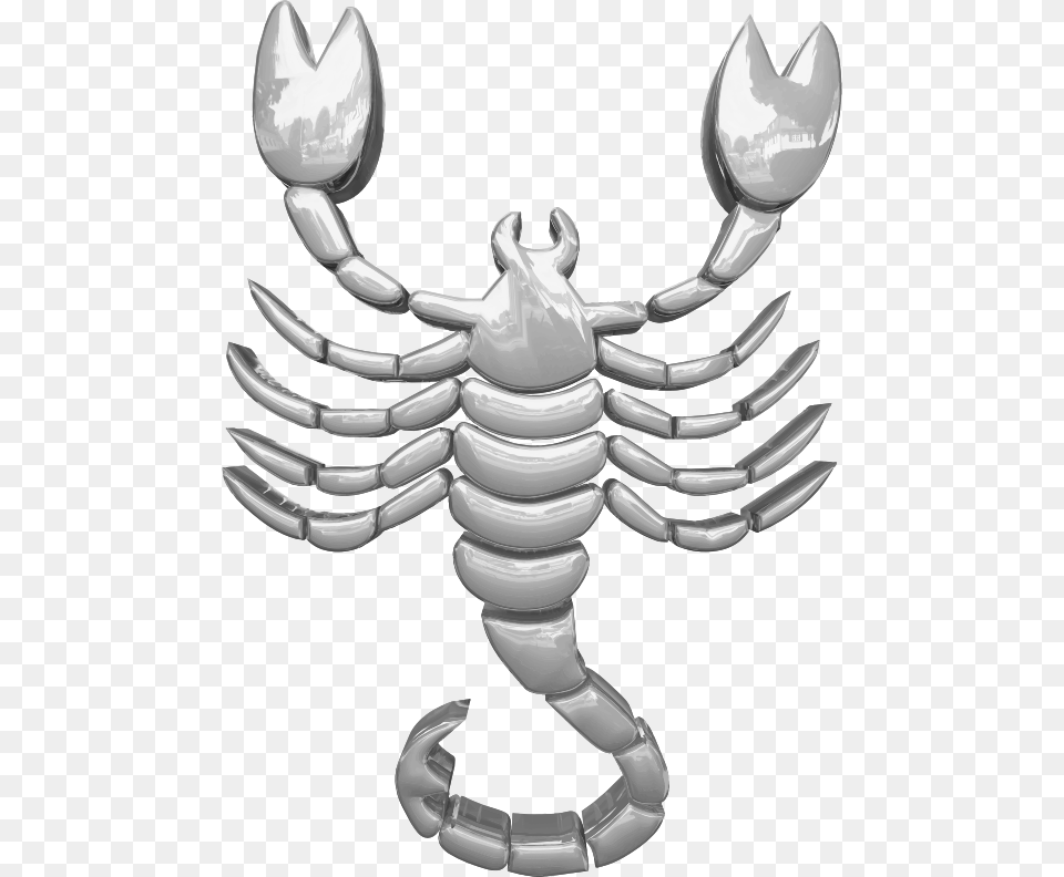 Silver Scorpio Transparent Background Scorpion, Food, Seafood, Animal, Sea Life Free Png Download