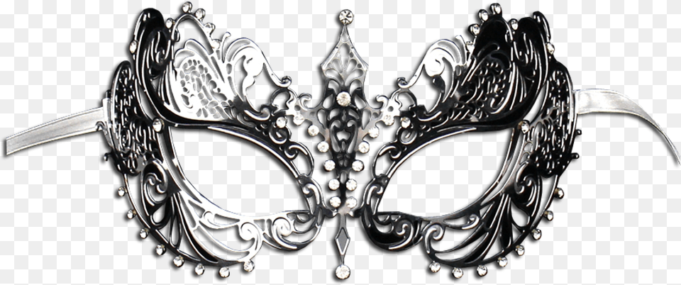 Silver Series Laser Cut Metal Venetian Pretty Masquerade Silver Mask Transparent, Accessories, Chandelier, Jewelry, Lamp Free Png