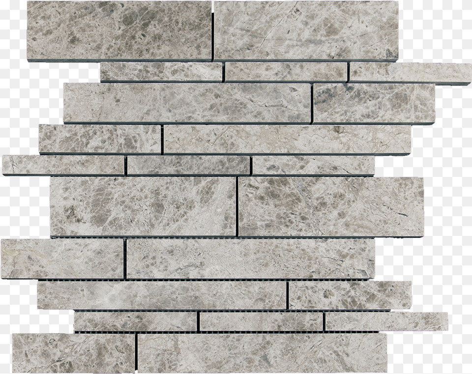 Silver Shadow Marble Mosaic Tile Strips Concrete, Architecture, Brick, Building, Slate Free Png