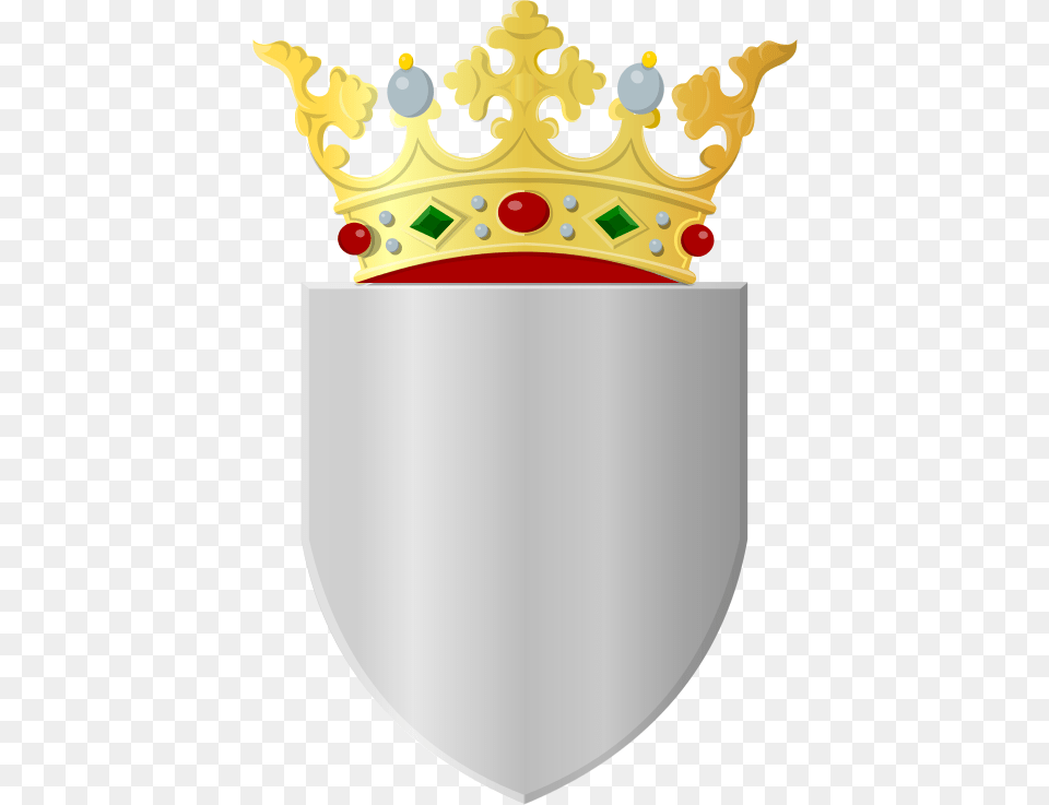 Silver Shield With Golden Crown, Accessories, Jewelry Png