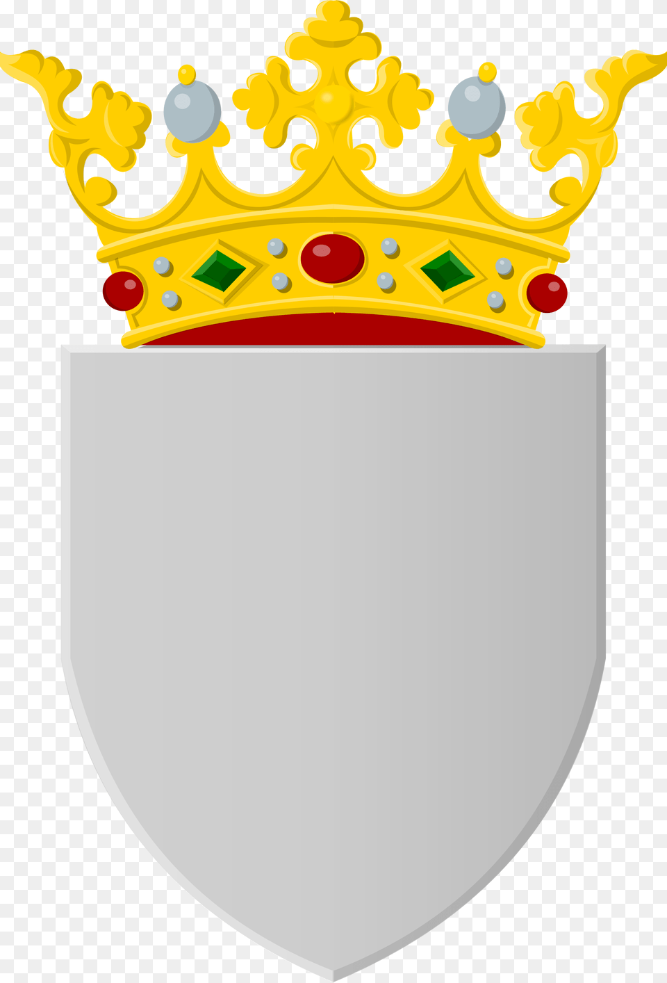 Silver Shield With Golden Crown Crown Shield, Accessories, Jewelry Free Transparent Png