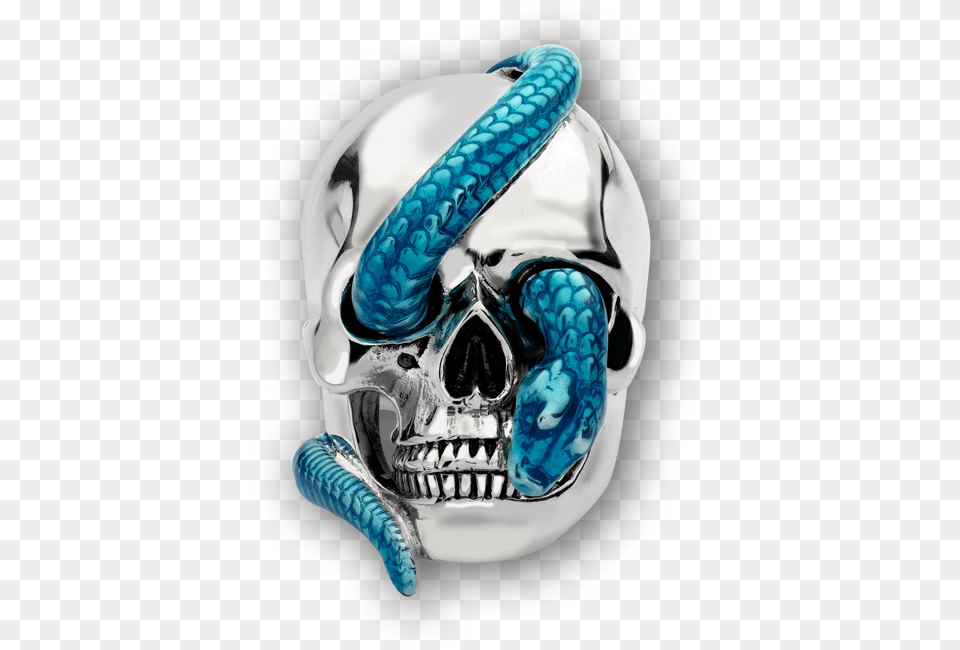 Silver Skull Amp Blue Snake Eye Ring By Theo Fennell Theo Fennell, Turquoise, Accessories, Adult, Male Free Png Download
