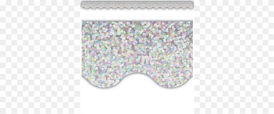 Silver Sparkle Scalloped Border Trim Blue, Home Decor, Paper, Confetti Free Png