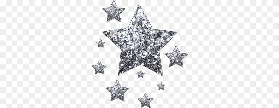 Silver Sparkling Shiny Glitter Stars Star Star, Cross, Symbol, Star Symbol Free Png Download