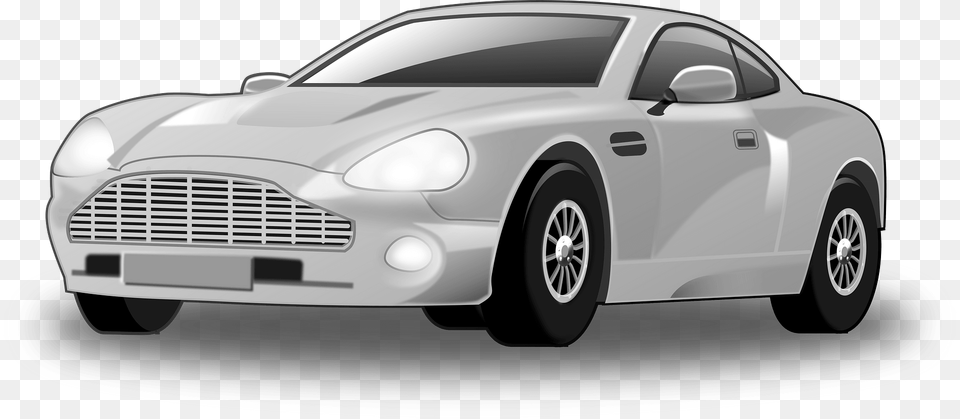 Silver Sports Car Clipart, Vehicle, Coupe, Transportation, Sports Car Free Png Download