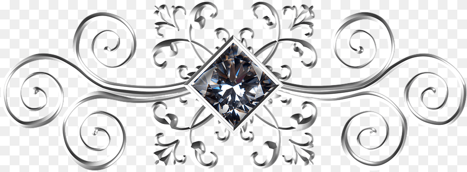 Silver Square Gem Ornament White White Metal Golden Ornament, Accessories, Diamond, Gemstone, Jewelry Free Png Download