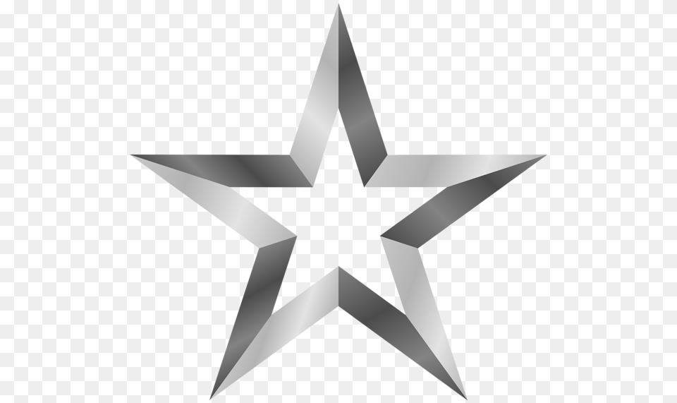 Silver Star Concave Silver Stars Stars Clear Background Star, Star Symbol, Symbol Png Image