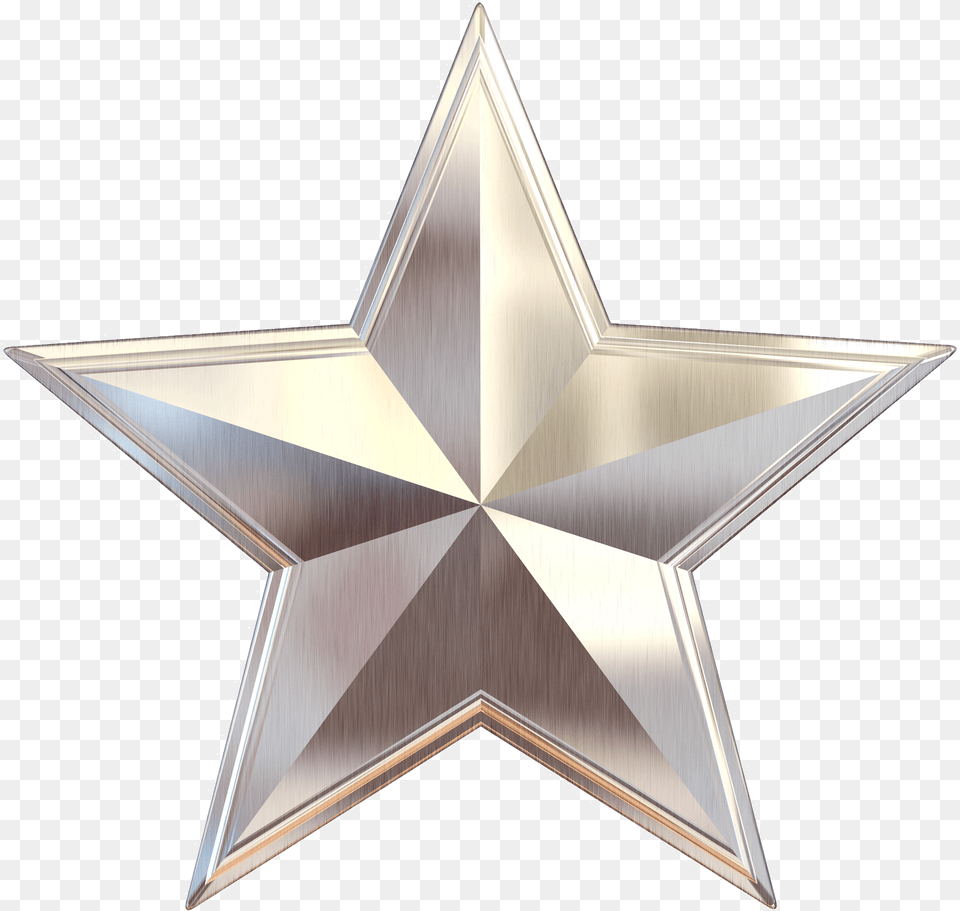 Silver Star Metal Star, Star Symbol, Symbol, Architecture, Building Free Transparent Png