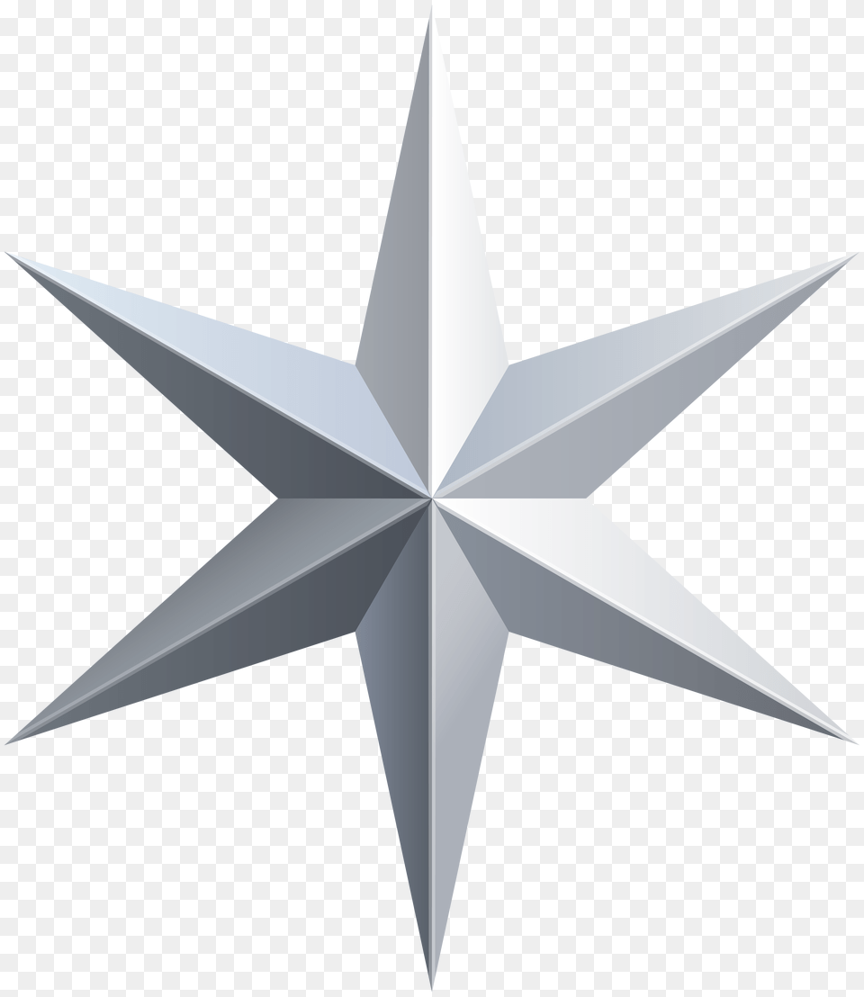 Silver Star Transparent Clip Art Silver Star, Symbol, Star Symbol, Cross Png Image