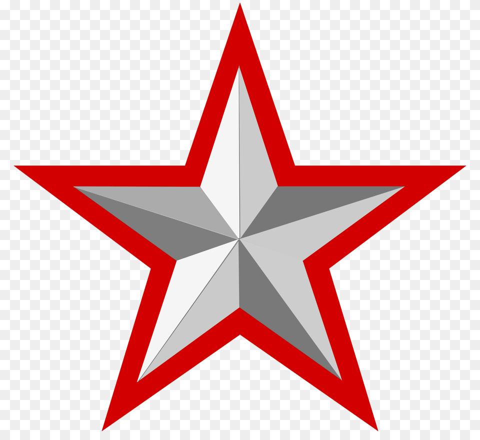 Silver Star With Red Border Wikimedia Commons, Star Symbol, Symbol Free Png