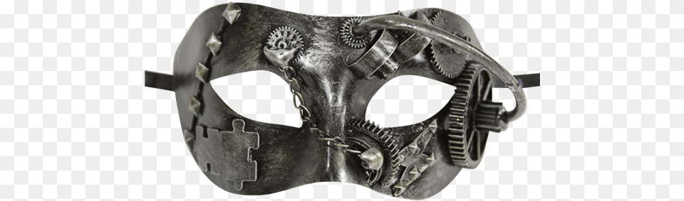 Silver Steampunk Masquerade Mask Steampunk Mask, Accessories, Buckle Png