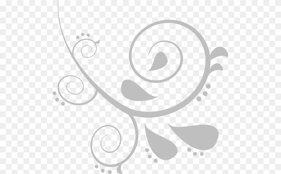 Silver Swirl Clip Art Swirl Silver, Floral Design, Graphics, Pattern, Animal Free Png