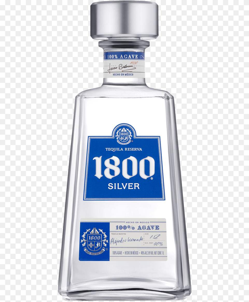 Silver Tequila 1800 Tequila Select Silver, Alcohol, Beverage, Liquor, Bottle Png