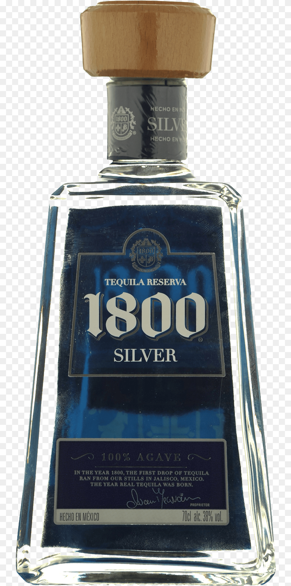 Silver Tequila 700ml 1800 Silver Tequila, Alcohol, Beverage, Liquor, Bottle Png Image