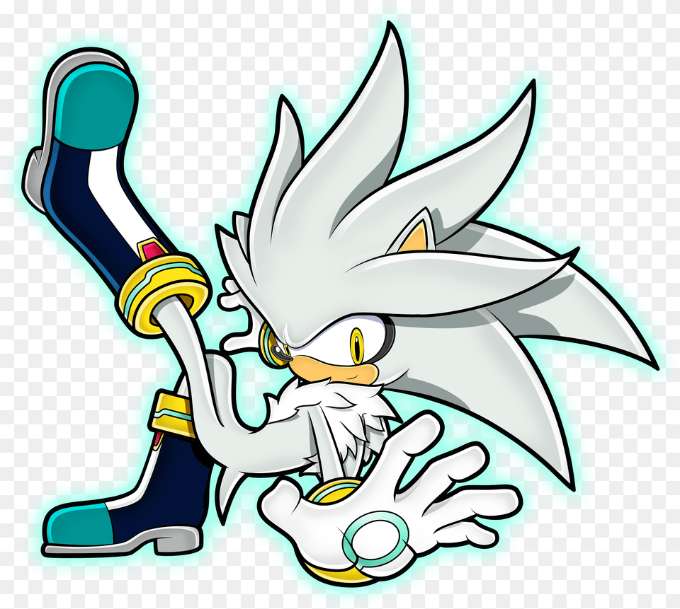 Silver The Hedgehog Sa By Robertpferd D5edalx Silver The Hedgehog Render, Book, Comics, Publication, Cleaning Free Png