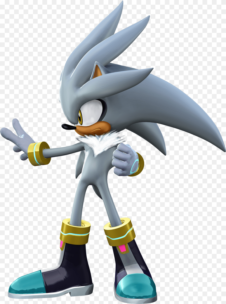 Silver The Hedgehog Shoes, Figurine, Clothing, Glove, Aircraft Free Png Download