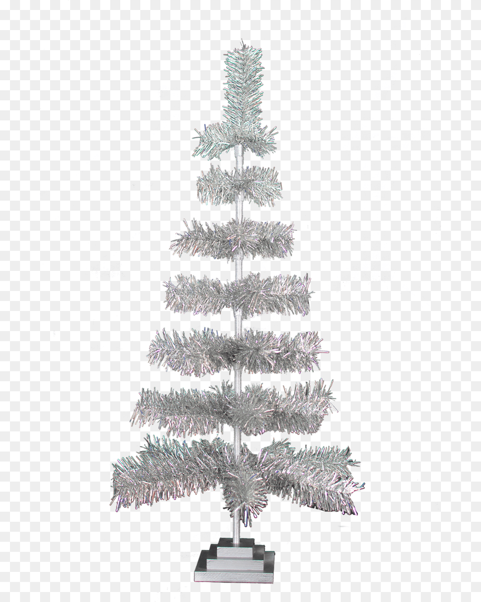 Silver Tinsel Christmas Tree Silver Christmas Tree, Plant, Christmas Decorations, Festival, Christmas Tree Png Image