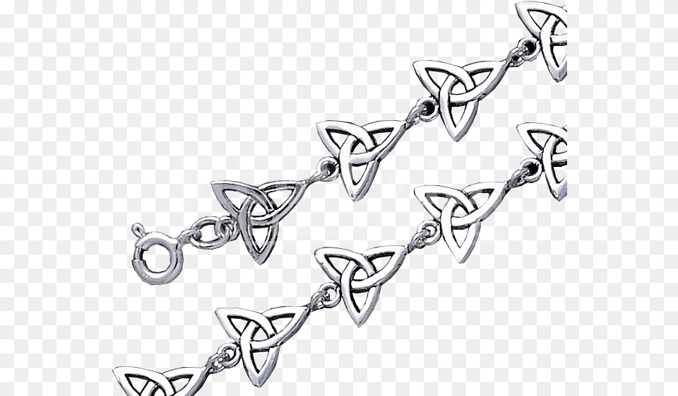 Silver Triquetra Knot Bracelet Triquetra, Accessories, Jewelry, Necklace Png Image