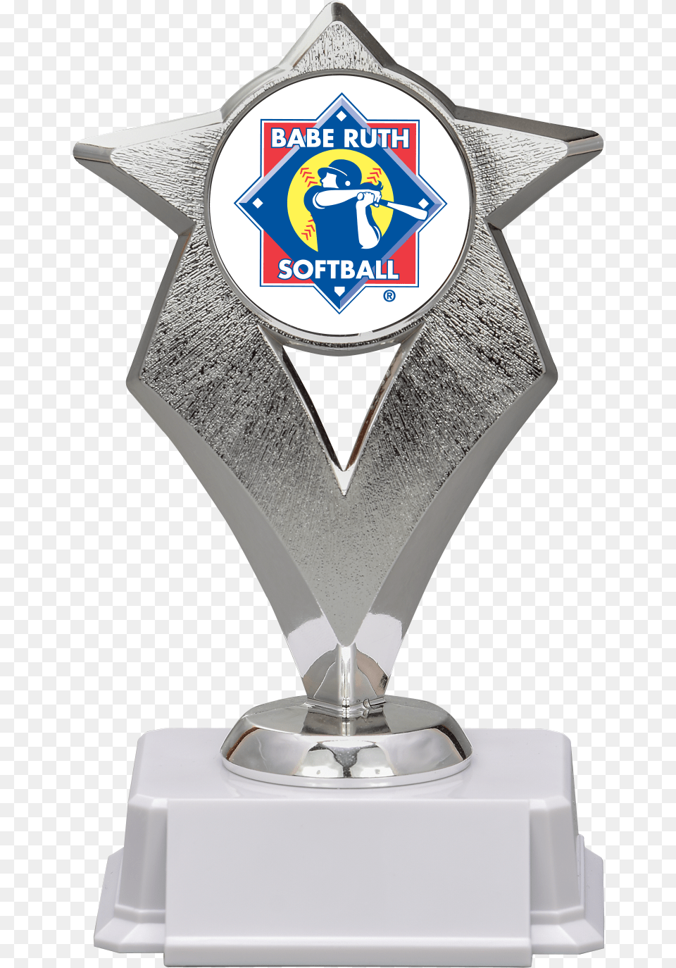 Silver Trophy Silver Star Trophy Babe Ruth Softball Babe Ruth Baseball, Logo Free Png