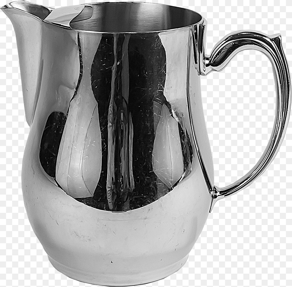 Silver Water Pitcher A Classic Party Rental Jug, Water Jug, Cup Free Transparent Png