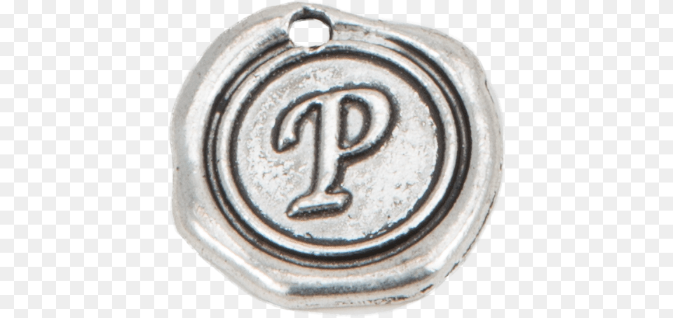 Silver Wax Seal Quotpquot Charm Sealing Wax Free Transparent Png