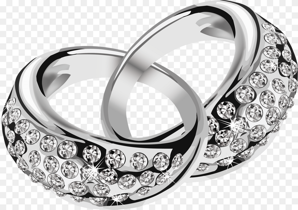 Silver Wedding Ring, Accessories, Diamond, Gemstone, Jewelry Png Image