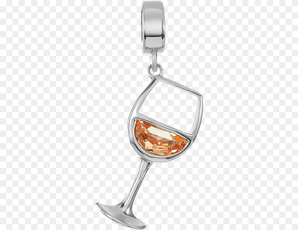 Silver White Wine Charm For Use On Dbw Interchangeable Locket, Accessories, Glass, Alcohol, Beverage Png Image